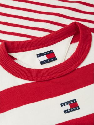 Женские джинсы Tommy Hilfiger Tommy Jeans Relaxed Striped Sweatshirt — фото 6