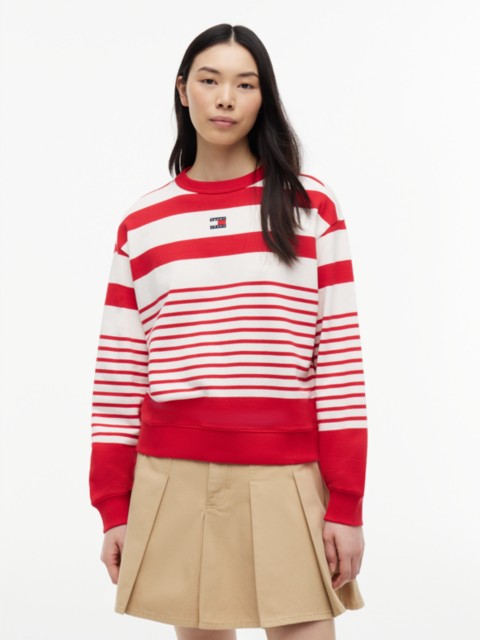 Женские джинсы Tommy Hilfiger Tommy Jeans Relaxed Striped Sweatshirt