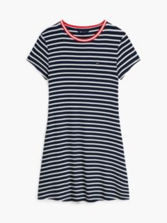 Tommy Jeans Fit & Flare Mini Dress — Navy Blue Stripe 5