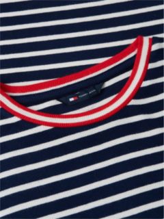 Tommy Jeans Fit & Flare Mini Dress — Navy Blue Stripe 6