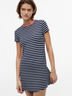 Tommy Jeans Fit & Flare Mini Dress — Navy Blue Stripe 2