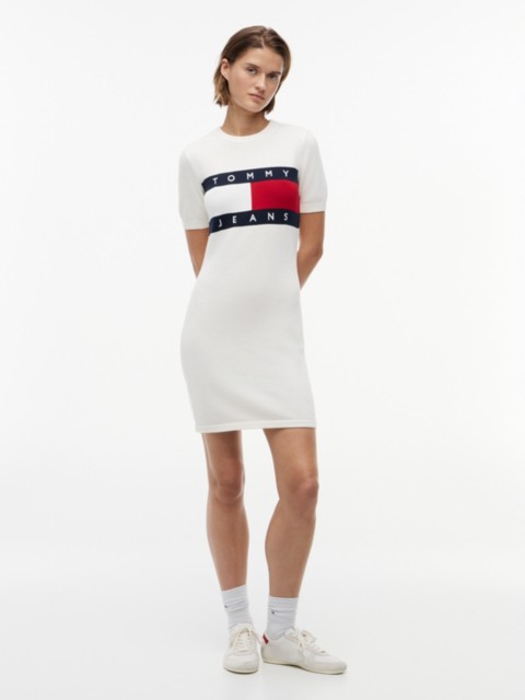Tommy Hilfiger Tommy Jeans Flag Logo Sweater Dress