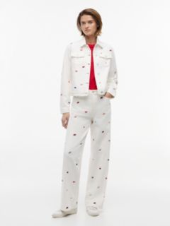 Tommy Jeans Sailing Flag Denim Jacket — White Denim 2
