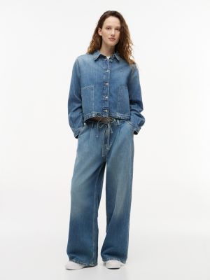 Женские куртки Tommy Hilfiger Tommy Jeans Tie-Hem Denim Chore Jacket — фото 2