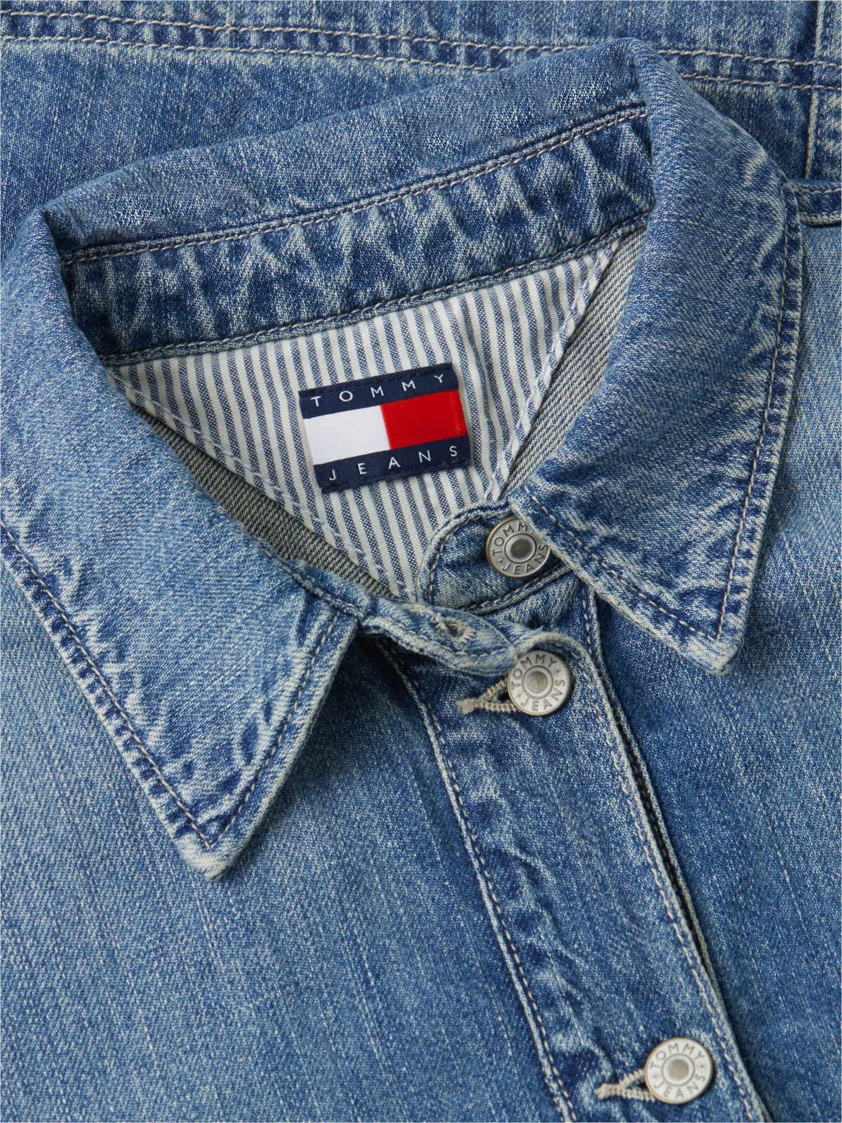 Tommy Jeans Tie-Hem Denim Chore Jacket — Denim Medium