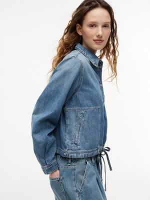 Женские куртки Tommy Hilfiger Tommy Jeans Tie-Hem Denim Chore Jacket — фото 4