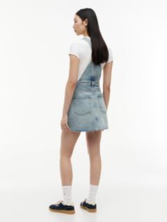 Tommy Jeans Denim Overall Mini Dress — Denim Light 4