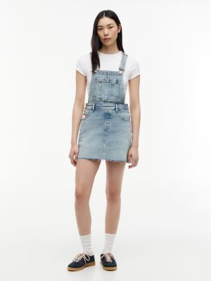 Tommy Jeans Denim Overall Mini Dress, Denim Light