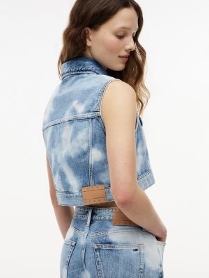 Tommy Jeans Cropped Denim Vest | Tommy Hilfiger Canada