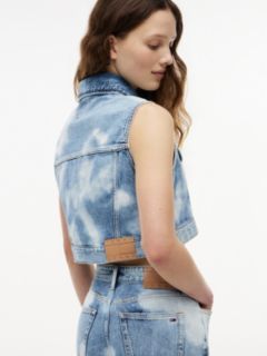 Tommy Jeans Cropped Denim Vest — Denim Light 3