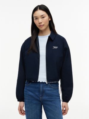 Tommy Jeans Seersucker Zip Jacket, Dark Night Navy