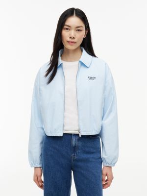 Tommy Jeans Seersucker Zip Jacket, Light Blue
