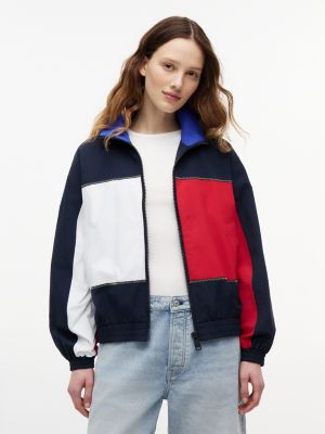 Tommy Jeans Flag Colorblock Windbreaker, Navy