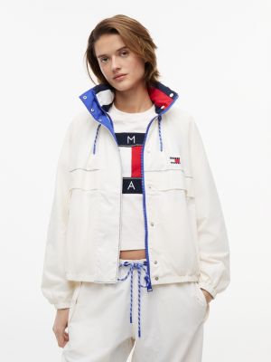 Tommy Jeans Oversized Sailing Jacket, Ancient White