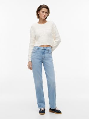 Женские джинсы Tommy Hilfiger Tommy Jeans Textured Lace-Up Sweater — фото 2