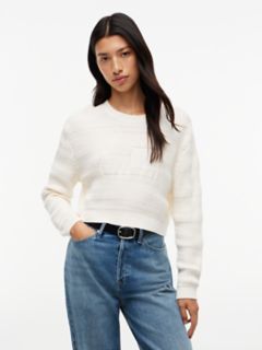 Tommy Jeans Textured Lace-Up Sweater — Ancient White 1