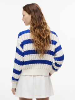Tommy Jeans Striped Cable Knit Sweater — Noble Blue Stripe 4