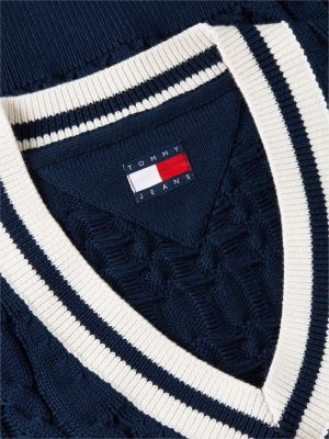 Женские свитеры Tommy Hilfiger Tommy Jeans Cable Knit Sweater Vest — фото 6