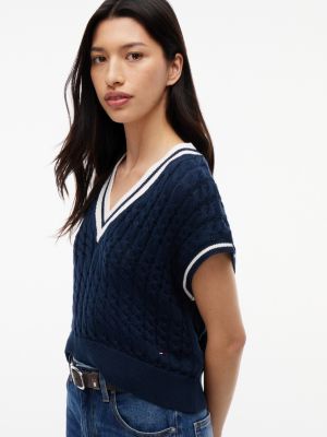 Женские свитеры Tommy Hilfiger Tommy Jeans Cable Knit Sweater Vest — фото 3
