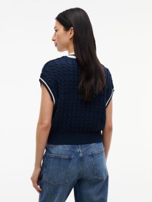 Женские свитеры Tommy Hilfiger Tommy Jeans Cable Knit Sweater Vest — фото 4