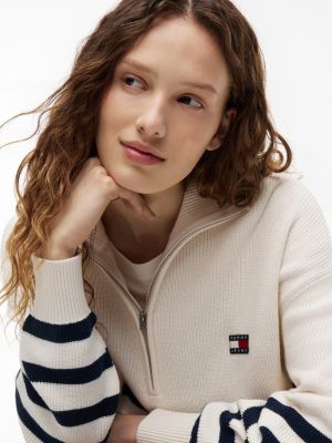 Женские джинсы Tommy Hilfiger Tommy Jeans Quarter-Zip Sweater — фото 3