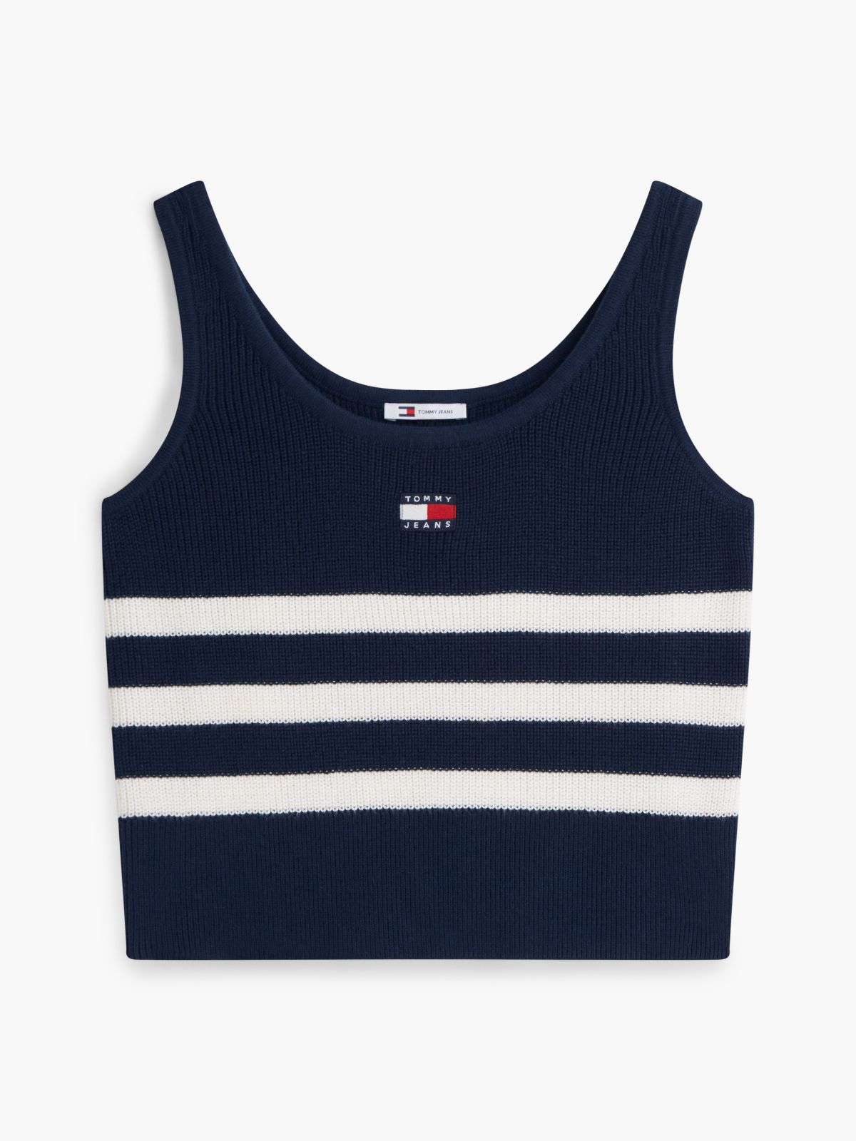 Tommy Jeans Striped Sweater Tank Top — Navy