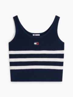Tommy Jeans Striped Sweater Tank Top — Navy 5