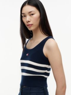 Tommy Jeans Striped Sweater Tank Top — Navy 3