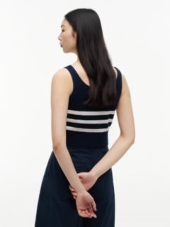 Tommy Jeans Striped Sweater Tank Top — Navy 4