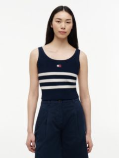 Tommy Jeans Striped Sweater Tank Top — Navy 1