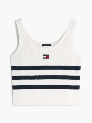 Женские джинсы Tommy Hilfiger Tommy Jeans Striped Sweater Tank Top — фото 5