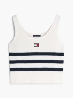 Tommy Jeans Striped Sweater Tank Top — Ancient White Stripe 5