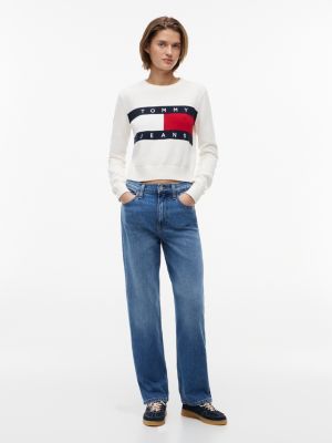 Женские джинсы Tommy Hilfiger Tommy Jeans Intarsia Flag Logo Sweater — фото 2