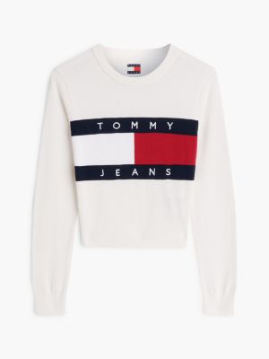 Женские джинсы Tommy Hilfiger Tommy Jeans Intarsia Flag Logo Sweater — фото 5