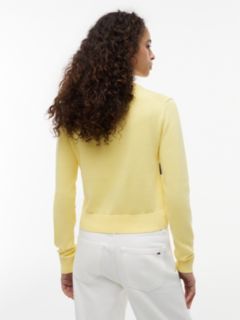 Tommy Jeans Intarsia Flag Logo Sweater — Citronella 4