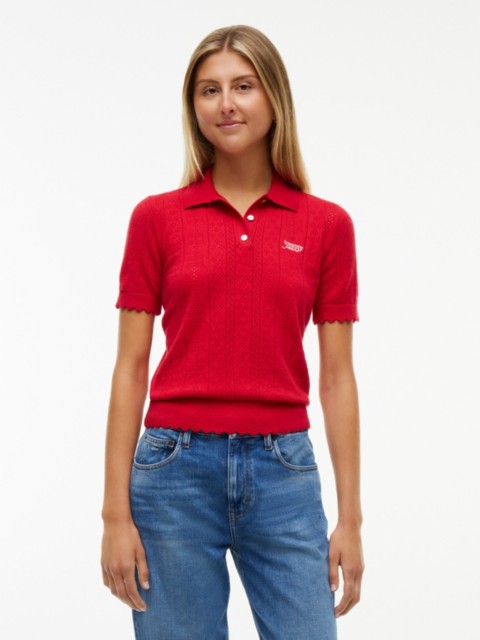 Женские джинсы Tommy Hilfiger Tommy Jeans Flag Pointelle Sweater Polo