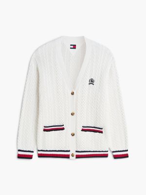 Женские джинсы Tommy Hilfiger Tommy Jeans Tipped Cable Knit Cardigan — фото 5