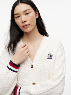 Женские джинсы Tommy Hilfiger Tommy Jeans Tipped Cable Knit Cardigan — фото 3