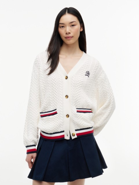 Женские джинсы Tommy Hilfiger Tommy Jeans Tipped Cable Knit Cardigan