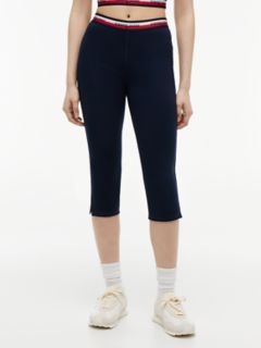 Tommy Jeans Logo Tape Capri Legging — Navy 1