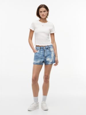 Tommy Jeans Cuffed Denim Short, Denim Light
