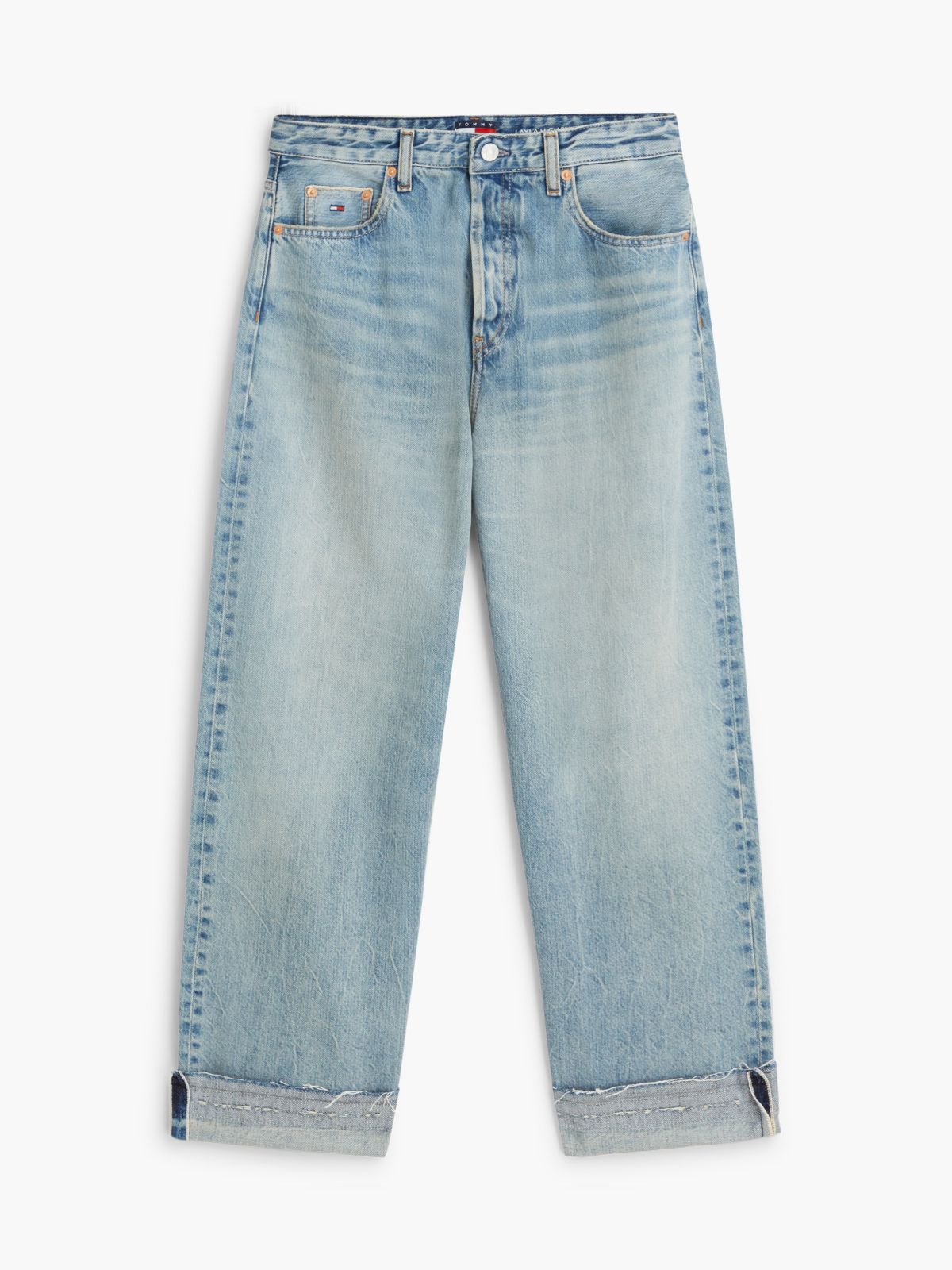 Tommy Jeans Cuffed Slim Straight Jean — Denim Light