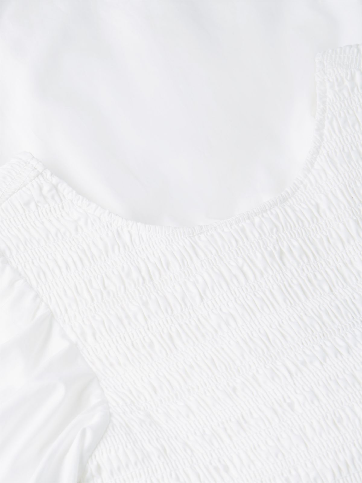 Tommy Jeans Shirred Poplin Mini Dress — Ecru