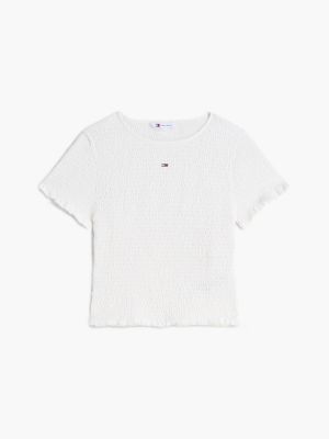 Женские футболки Tommy Hilfiger Tommy Jeans Slim Fit Shirred T-Shirt — фото 5