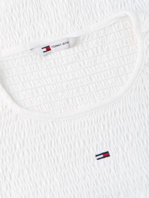 Женские футболки Tommy Hilfiger Tommy Jeans Slim Fit Shirred T-Shirt — фото 6
