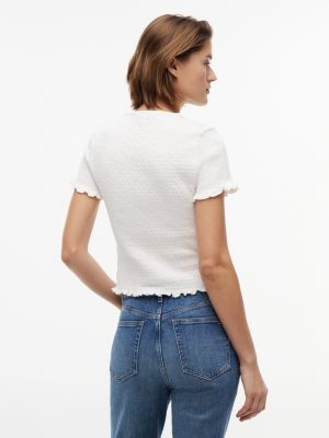 Женские футболки Tommy Hilfiger Tommy Jeans Slim Fit Shirred T-Shirt — фото 4