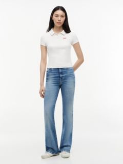 Tommy Jeans Slim Fit Rib-Knit Polo — Ecru 2