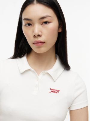 Женские джинсы Tommy Hilfiger Tommy Jeans Slim Fit Rib-Knit Polo — фото 3