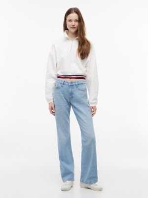 Женские джинсы Tommy Hilfiger Tommy Jeans Boxy Quarter-Zip Sweatshirt — фото 2