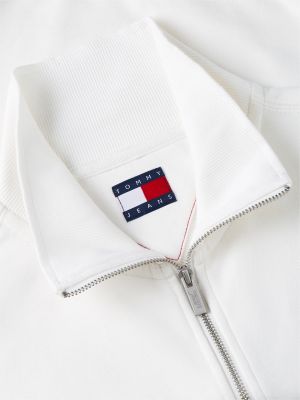 Женские джинсы Tommy Hilfiger Tommy Jeans Boxy Quarter-Zip Sweatshirt — фото 6